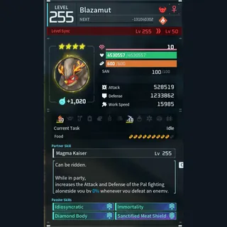 Modded Blazamut god-roll (tank)