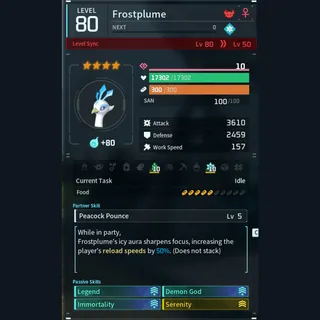 Max Legit Frostplume god-roll (legit attacker)