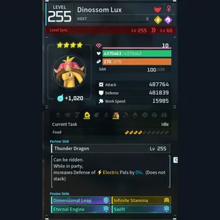 Palworld: Modded Dinossom godroll (mount) pal Pals | Pal World | Pals