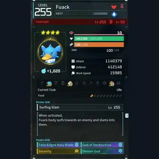 Modded Fuack god-roll (attacker)