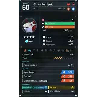 ghangler ignis godroll (worker) pal palworld