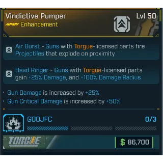 GROLL vindictive pumper (gun damage and crit)