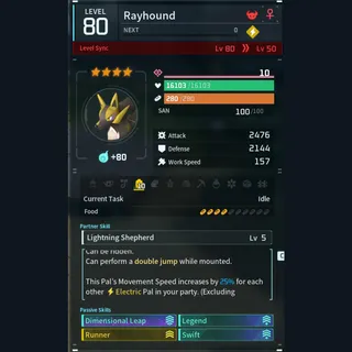 Max Legit Rayhound god-roll (glider/transport/full-speed mount)