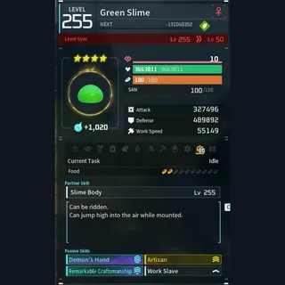 Modded Green Slime god-roll (worker)