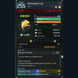 Palworld: Modded Helzephyr godroll (worker) pal Pals | Pal World | Pals