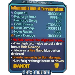 borderlands 2: Hide of Terramorphous  (Xbox/PC) (adjustable level)