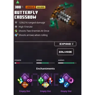 minecraft dungeons:  butterfly crossbow