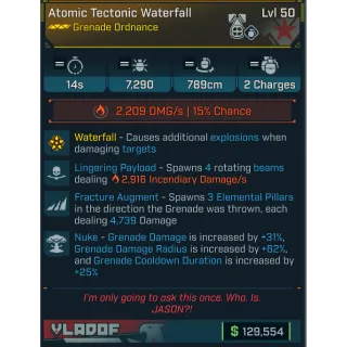 GROLL atomic tectonic waterfall (fire)