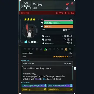Palworld: Modded Roujay godroll (attacker) pal Pals | Pal World | Pals