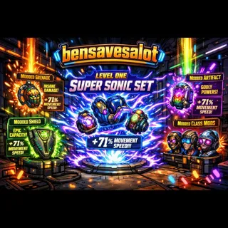 borderlands 3 speed sonic level 1 modded items