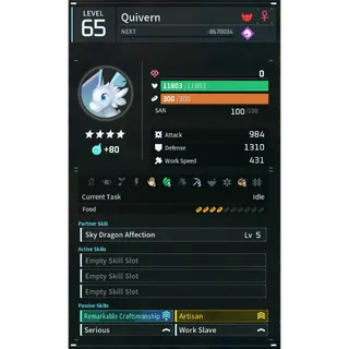 quivern godroll (worker) pal palworld