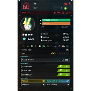 Ribbuny Botan (worker)(MODDED) Palworld