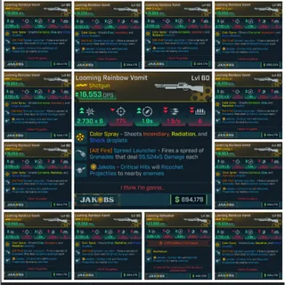 Borderlands 4 | looming rainbow vomit god-roll pack (10) level 60  