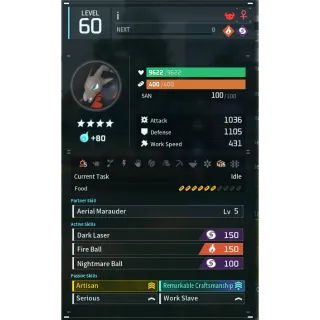 vanwyrm godroll (worker) pal palworld