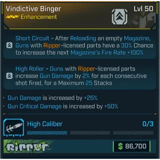 GROLL vindictive binger (gun damage and crit)