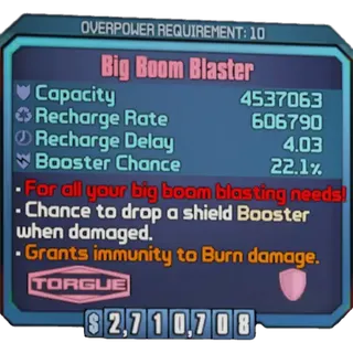 Borderlands 2 : Big Boom Blaster any level or OP LEVEL 1-10 (XBOX/PC)