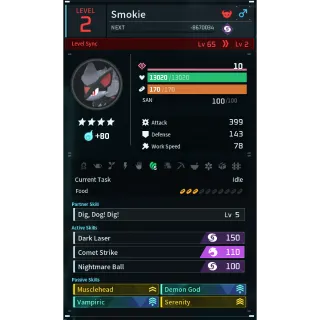 smokie (attacker)(god-roll) Palworld