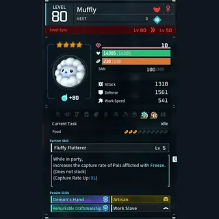 Max Legit Muffly god-roll (worker)