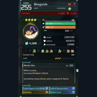 Modded Beegarde god-roll (attacker)