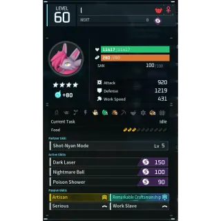 Nyafia godroll (worker) pal palworld