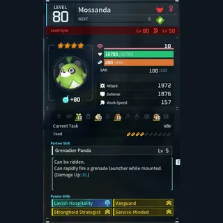 Max Legit Mossanda god-roll (booster)