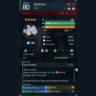 Max Legit Sootseer god-roll (worker)
