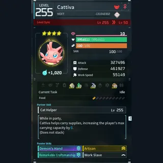 Modded Cattiva god-roll (worker)