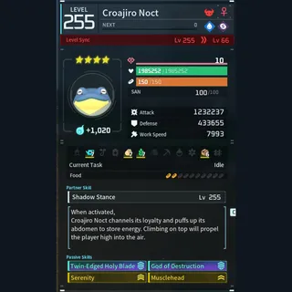 Palworld: Modded Croajiro godroll (attacker) pal Pals | Pal World | Pals