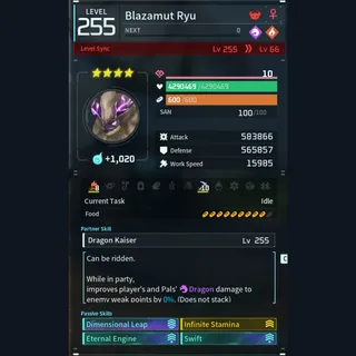 Palworld: Modded Blazamut godroll (mount) pal Pals | Pal World | Pals