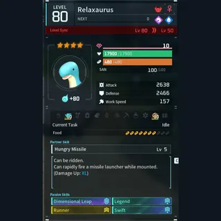 Max Legit Relaxaurus god-roll (glider/transport/full-speed mount)