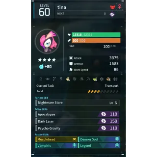 bellanoir libero (attacker)(god-roll) Palworld