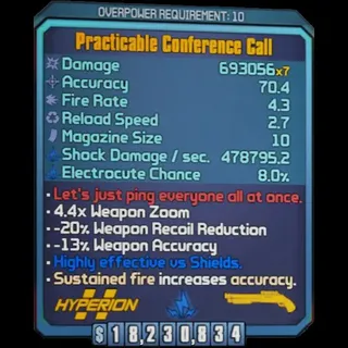 borderlands 2: Conference Call (Xbox/PC) (adjustable level) (adjustable element)