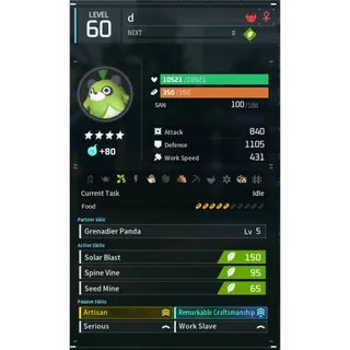 Mossanda godroll (worker) pal palworld