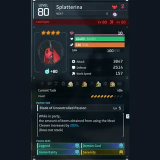 Max Legit Splatterina god-roll (legit attacker)