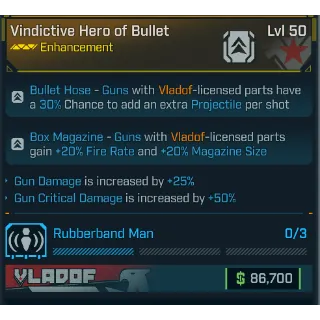 GROLL vindictive hero of a bullet (gun damage and crit) 