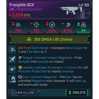 GROLL frangible GCX (overcharge)(rad) level 50