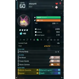 Grintale mount palworld (mount)(god-roll) Palworld