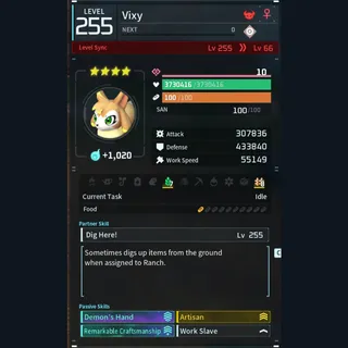 Palworld: Modded Vixy godroll (worker) pal Pals | Pal World | Pals