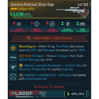 god-roll domino riotous stop gap (fire)