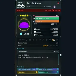 Modded Purple Slime god-roll (attacker)