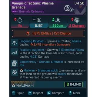 GROLL VAMP TECTONIC PLASMA grenade/ordnance
