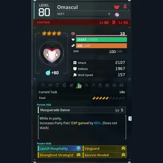 Max Legit Omascul god-roll (booster)