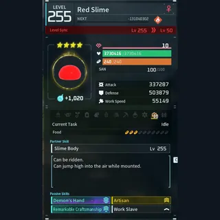 Modded Red Slime god-roll (worker)