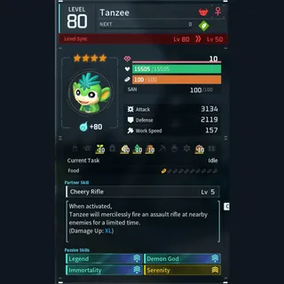 Max Legit Tanzee god-roll (legit attacker)