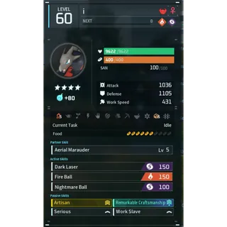 vanwyrm godroll (worker) pal palworld