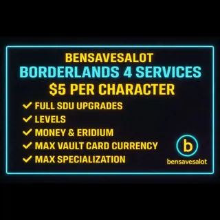 Borderlands 4 | Max Level + Max Eridium & Money Boost & vault card + max spec| $5 Fast Service