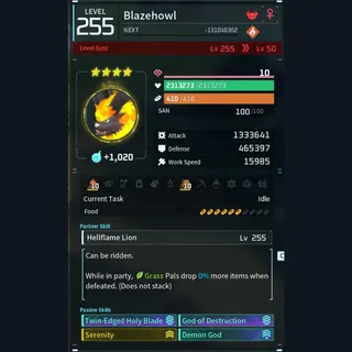 Modded Blazehowl god-roll (attacker)