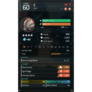 Reptyro godroll (worker) pal palworld