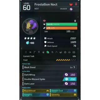 Palworld: Frostallion Noct godroll (attacker) pal Pals Pals | Pal World | Pals