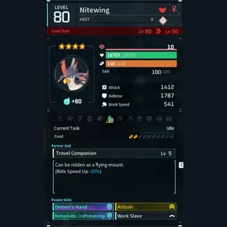 Max Legit Nitewing god-roll (worker)